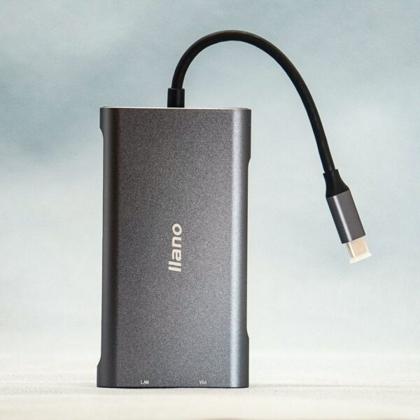 Адаптер llano type c hub usb c k hdmi/pd/vga/ аудіопортом/sd/tf