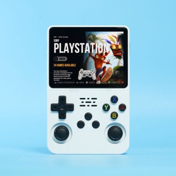 Портативная ретро игровая приставка Game Console R36S 64 ГБ, Linux, 15000 игр, белая