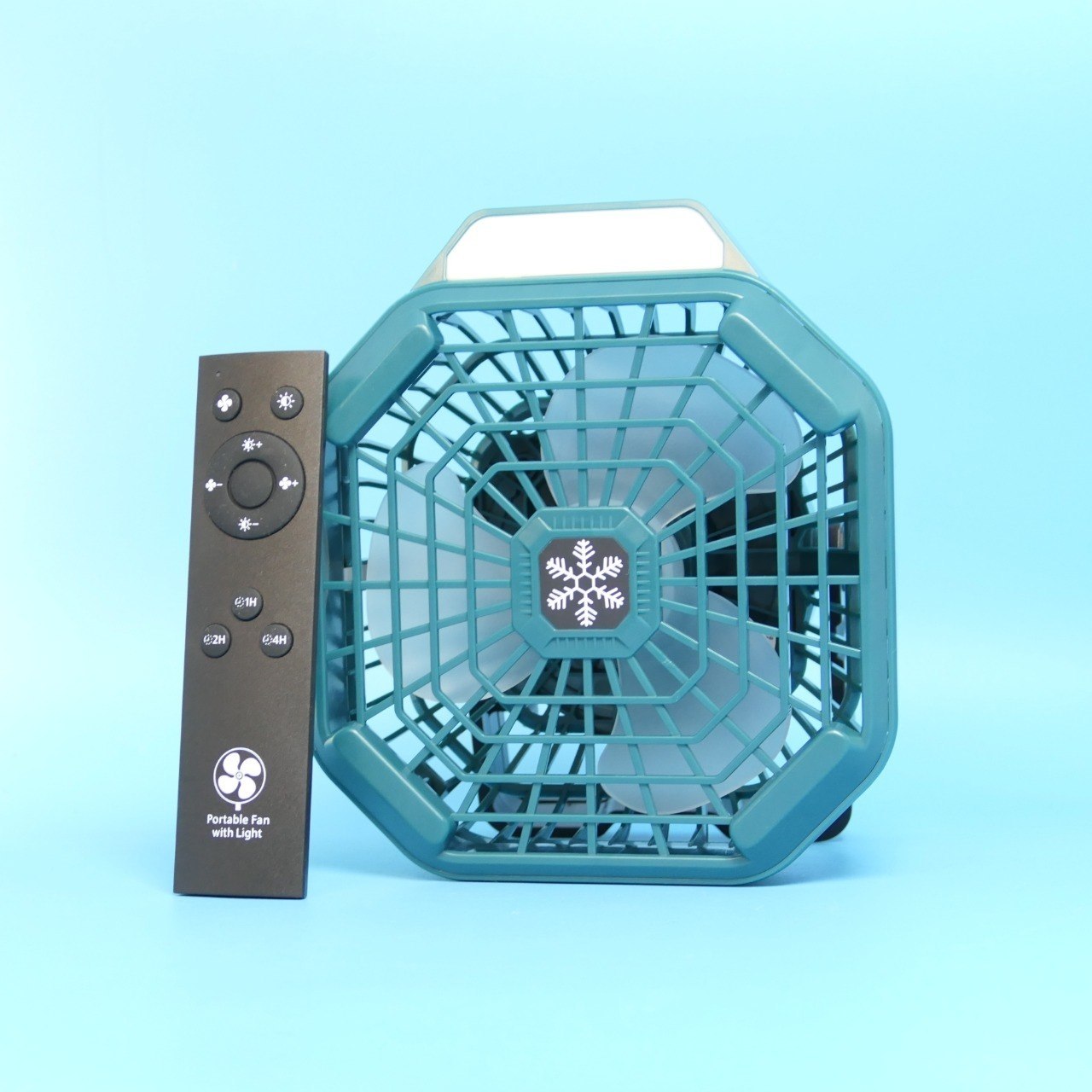 Акумуляторний вентилятор для кемпінгу 18V з вбудованим LED-ліхтарем