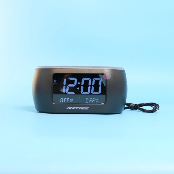 Радіобудильник BUFFBEE Glow з LED-підсвіткою, FM-радіо, USB-зарядкою та таймером сну